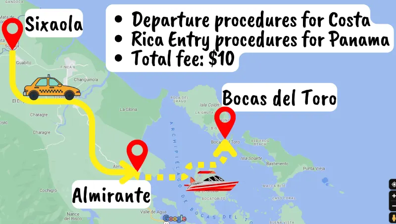 how to get to bocas del toro from costa rica