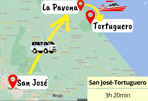 How to get to Tortuguero from San José by shuttle and boat