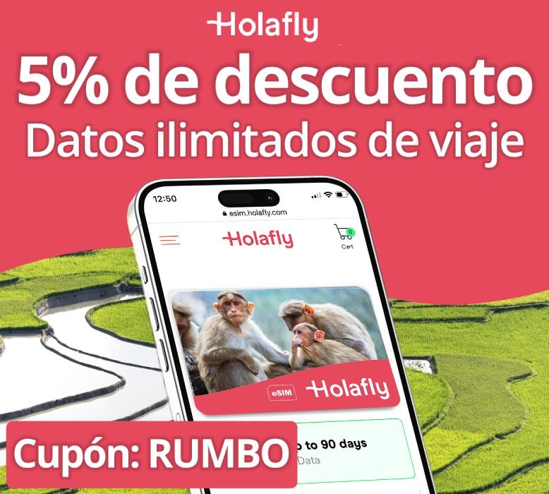 Descuento del 5% en datos ilimitados de viaje con Holafly
